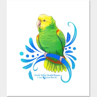 Double Yellow Headed Amazon Parrot Posters and Art